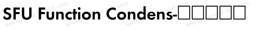 SFU Function Condens字体转换